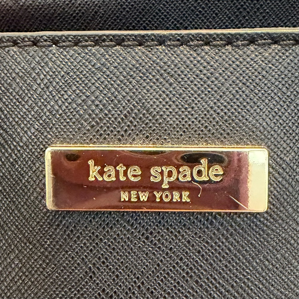 KATE SPADE NEW YORK Black Leather Shoulder Bag Tote - Picture 2 of 16